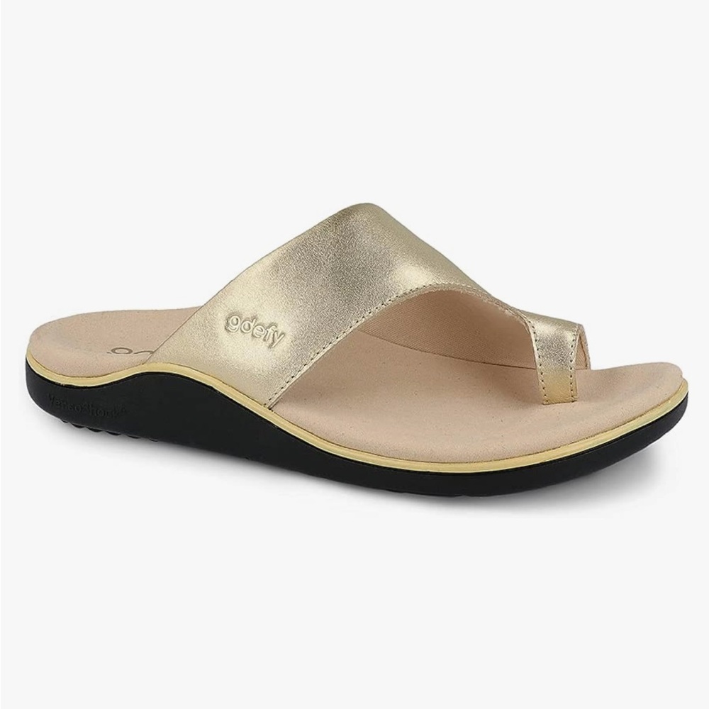 Gravity Defyer Women's GDEFY Etztal Leather Fashion Sandal- Orthotic sandals Sz9